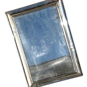 RECTANGULAR SILVER TONE SERVING TRAY